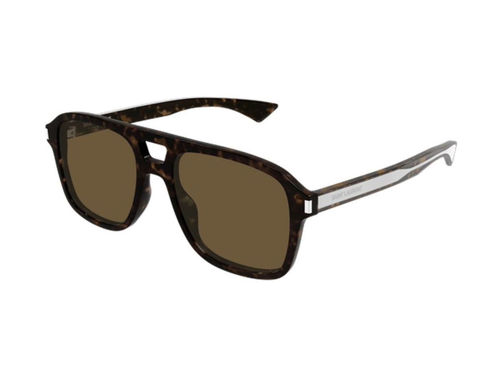 Saint Laurent SL 881-006 sunglasses - Havana & Crystal / Brown