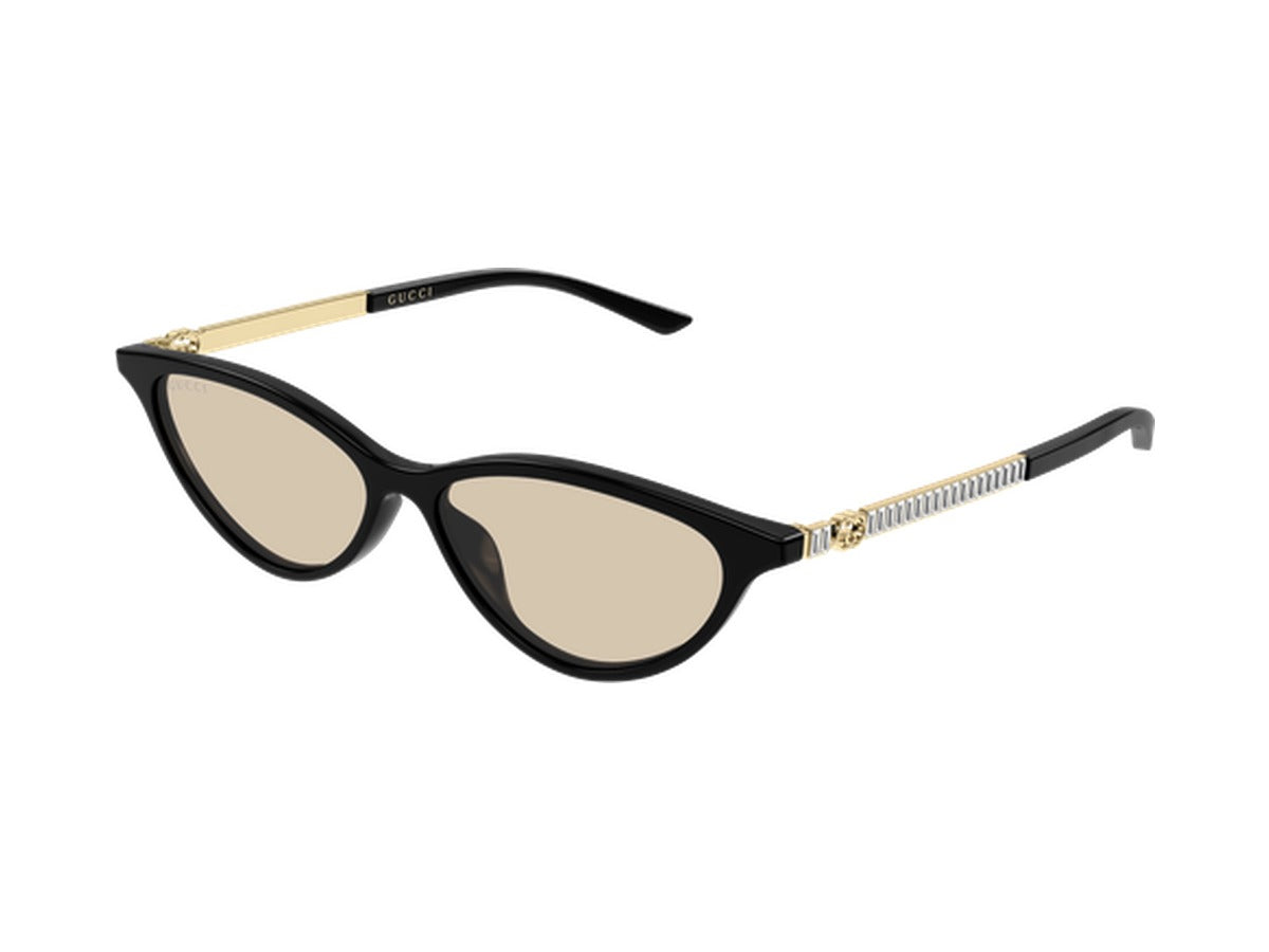 Gucci GG2211S-004 sunglasses - Black & Gold / Brown