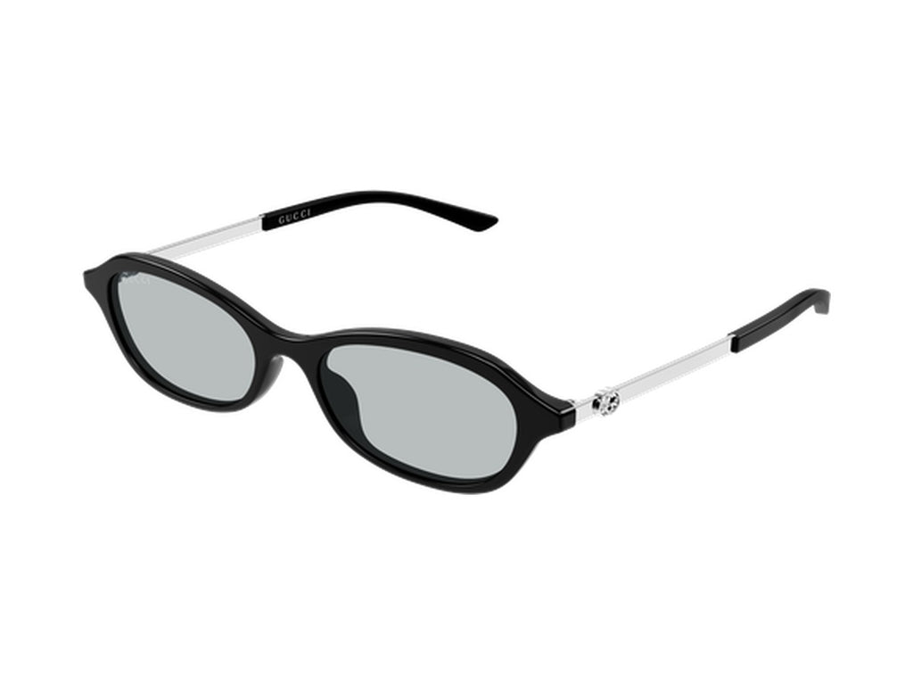 Gucci GG2212S-005 sunglasses - Black & Silver / Light Blue