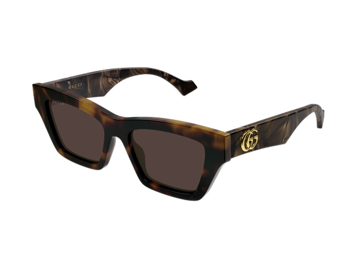 Gucci GG1753S-009 sunglasses - Havana & Brown / Brown