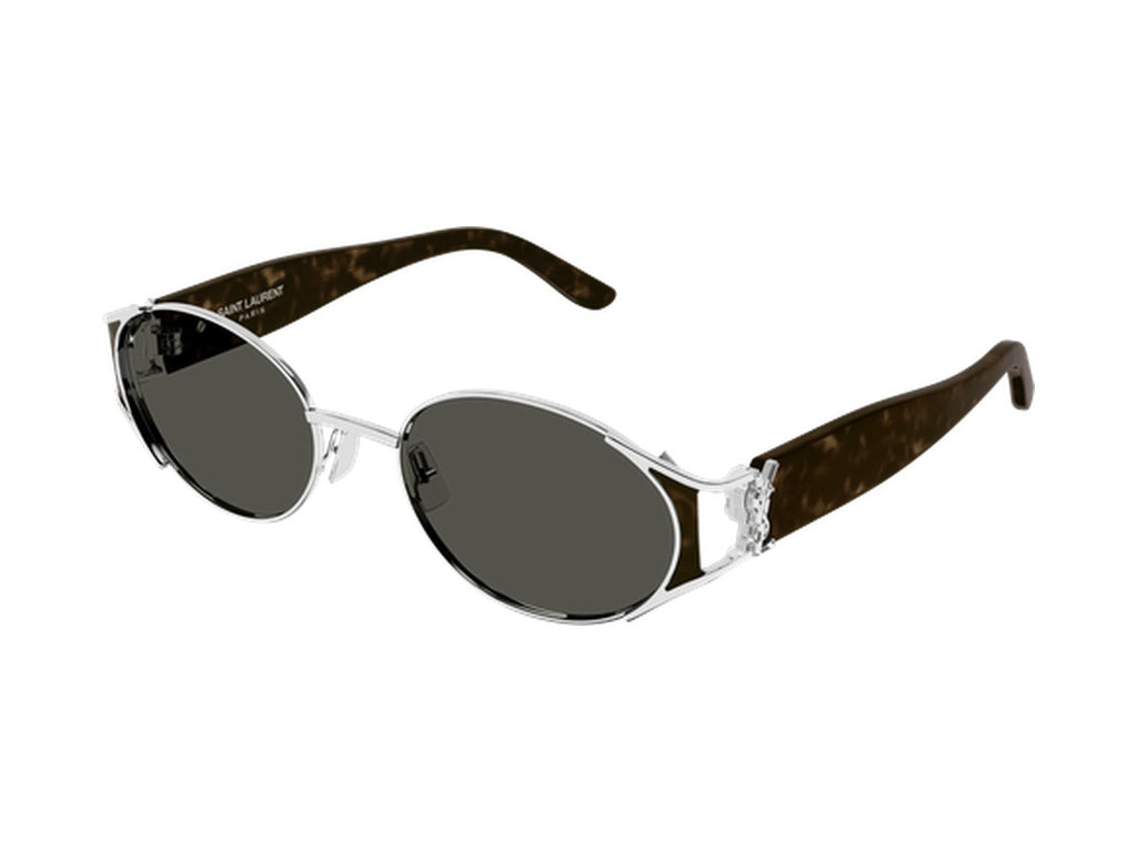 Saint Laurent SL M919-002 sunglasses - Silver & Havana / Grey